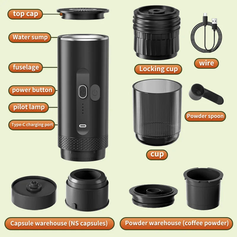 Rechargeable Mini Coffee Grinder for Home & Travel
High-Speed Burr Coffee Grinder – Compact and Powerful Coffee Bean Crusher
Rechargeable Coffee Grinder – Freshly Ground Coffee Beans in Seconds
Travel-Friendly Coffee Grinder – Wireless, Portable and Easy to Use
Electric Coffee Grinder with Transparent Containe